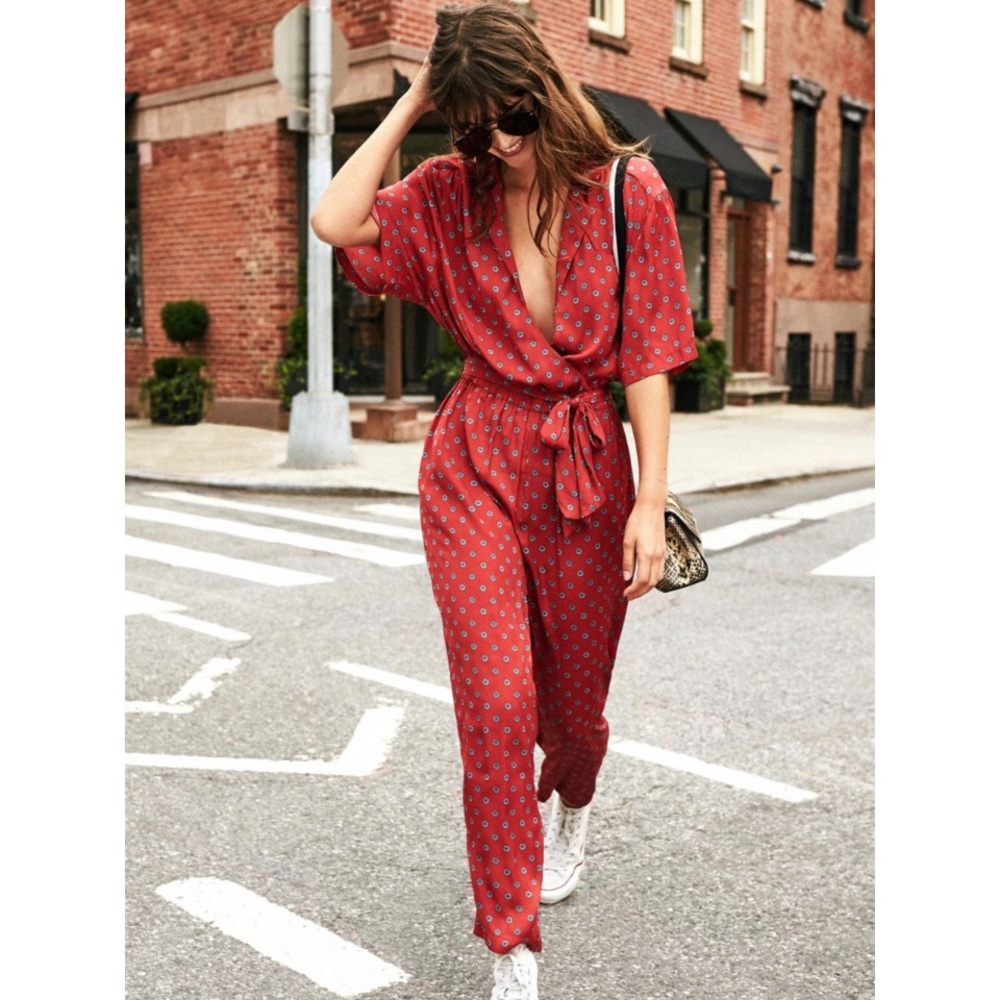 UO Wrap Belted Jumpsuit